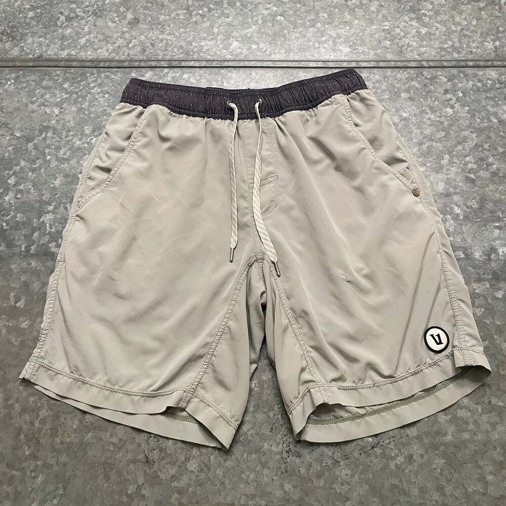 Vuori Mens Kore Everyday Lined Shorts Light Gray XS Small Athleisure Active